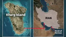 İran'ın Hark Adası'nda Patlama Sesleri