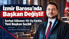 İzmir Barosu'nda Serhat Sökmen, 101 Oy Farkla Yeni Başkan Olarak Seçildi