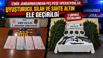 İzmir'de Jandarma Operasyonları: Uyuşturucu, Silah ve Sahte Altın Ele Geçirildi