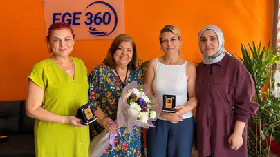 Türk Kızılay  Urla Başkanı Nurgül Saltık ve Ekibinden Ege360'a Ziyaret