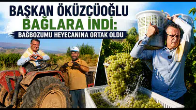 Başkan Öküzcüoğlu Bağlara İndi: Bağbozumu Heyecanına Ortak Oldu