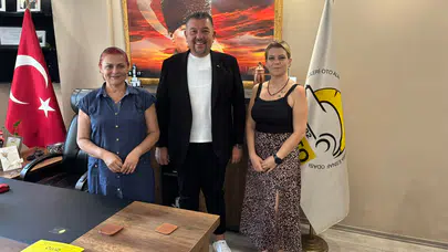 Ege360'tan İzmir Oto Galericiler Odası Başkanı Ethem Hiçüşenmez'e Makam Ziyareti