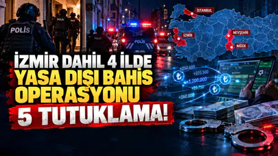 İzmir Dahil 4 İlde Yasa Dışı Bahis Operasyonu