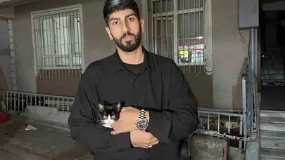 7. kattan düşen Kara Bela'ya şemsiyeli hayat öpücüğü: Mahalleli seferber oldu