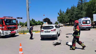 Balıkesir Üniversitesinde korkutan kaza: Kampüs yolunda iki araç birbirine girdi