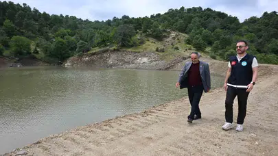 Salihli’de çiftçinin yüzü güldü: Hasarlı gölet modern dokunuşla yenilendi