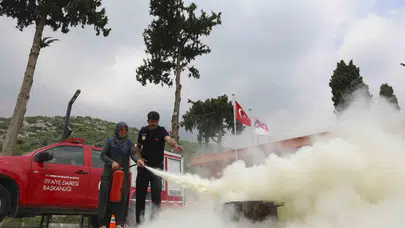 Mersinli kadın üreticilerden yangına karşı tam donanımlı savunma