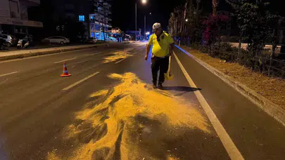 Görevinin ötesine geçti: Yoldaki gizli tehlikeyi elleriyle temizledi