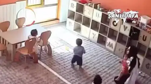 Şanlıurfa Depreminde Kreşte Tahliye Anı Kamerada: Çocukları böyle korudular