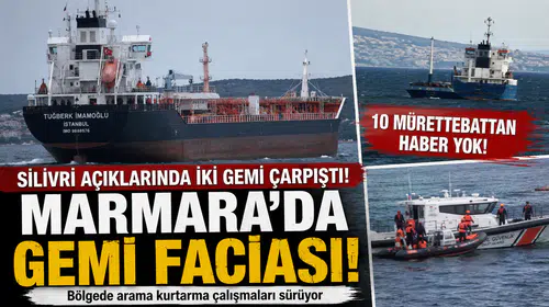 Silivri açıklarında İki Ticari Gemi Çarpıştı