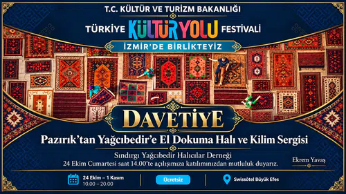 Türkiye Kültür Yolu Festivali Kapsamında İzmir’de Geleneksel Halı ve Kilim Sergisi Açılıyor