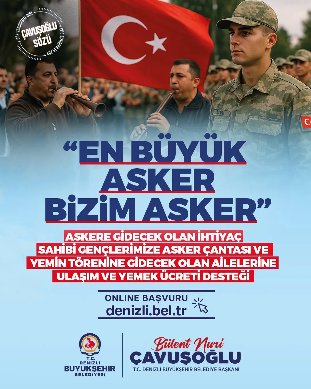 Mehmetçik ailesiyle buluşsun diye: Denizli'den gurur gününe tam destek