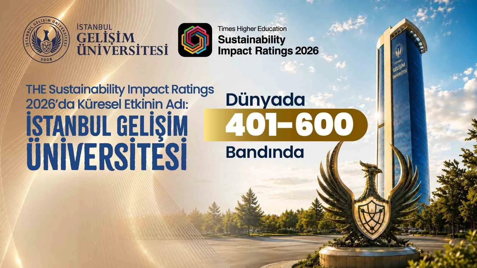 İstanbul Gelişim Üniversitesi dünya liginde vites yükseltti: Vakıf üniversiteleri arasında zirveye oynuyor