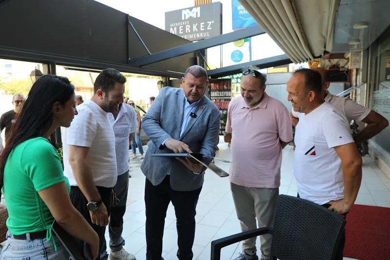 Menderes’te saha mesaisi: Başkan Çiçek projeleri yerinde inceledi